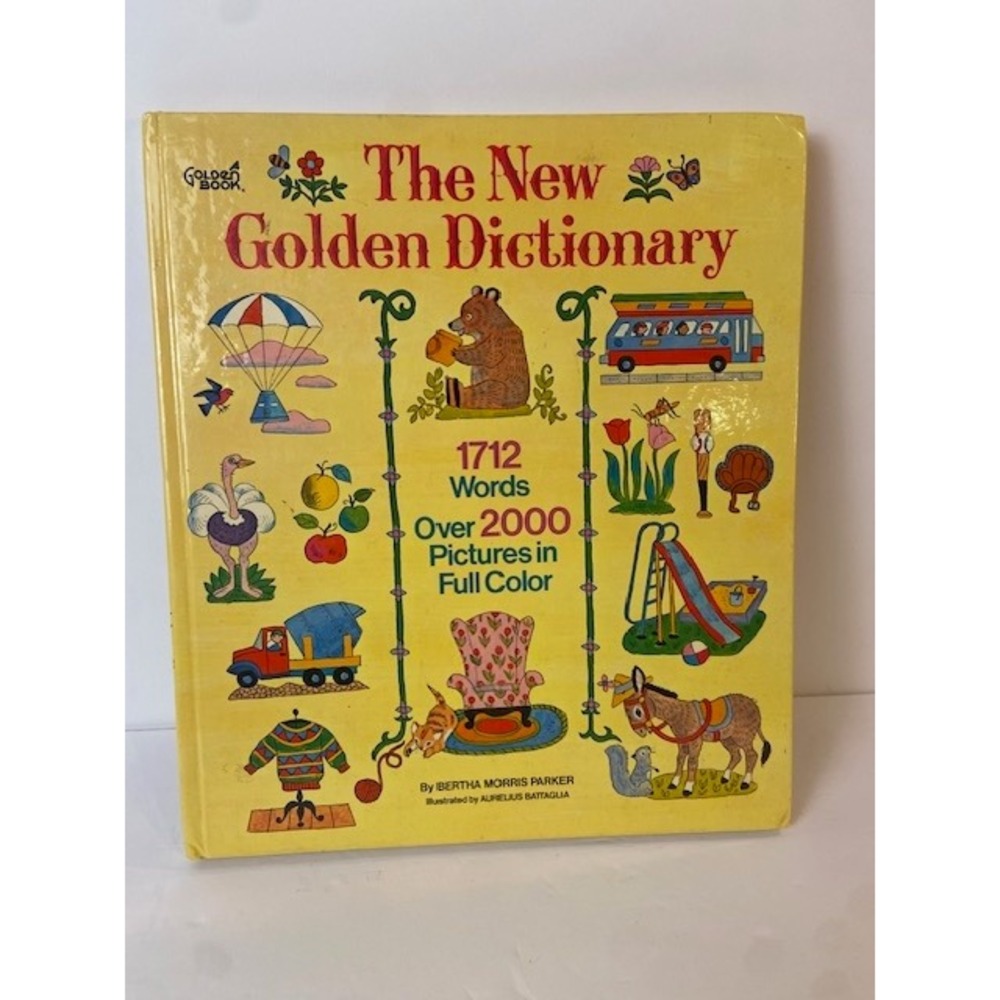 Vintage 1972 The New Golden Dictionary Hardcover Childrens Book Battaglia